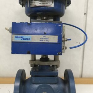 Spirax Sarco istukkaventtiili DN50 PN40 toimilaitteella ja asennoitimella