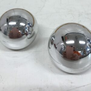 Kromattu muovipallopari päätypallo 54 mm