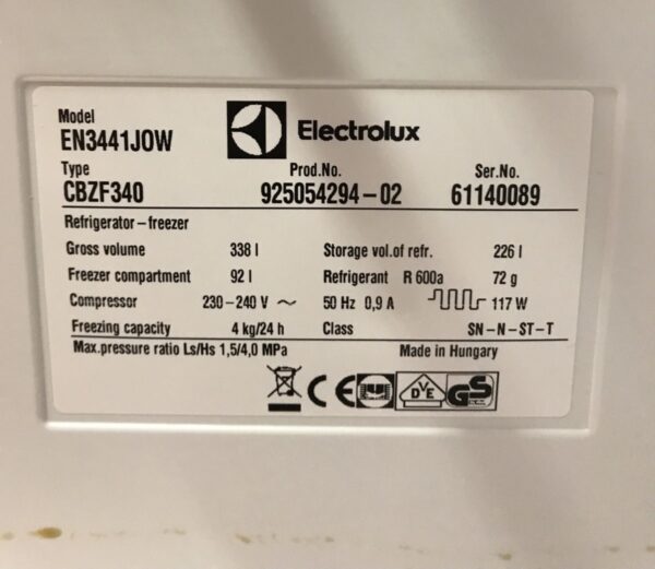 Electrolux EN3441JOW jääkaappipakastimen varaosia
