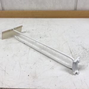 Myymälähyllyn ripustuskoukku 1 osainen 300 mm tuotetietotaskulla