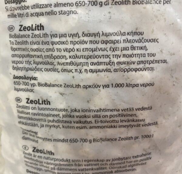 ZeoLith lammikkoveden luonnollinen puhdistuskemikaali 10 kg