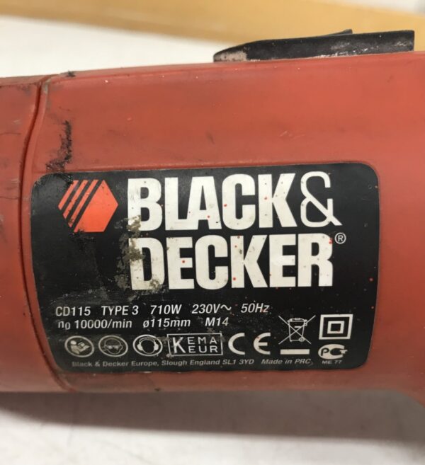 Kulmahiomakone Black&Decker CD 115 Type 3 varaosiksi