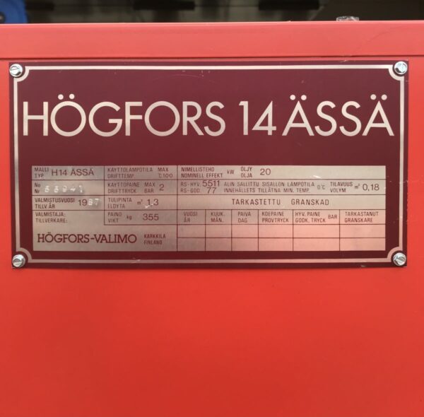 Keskuslämmityskattila Högfors 14 Ässä 20 kW