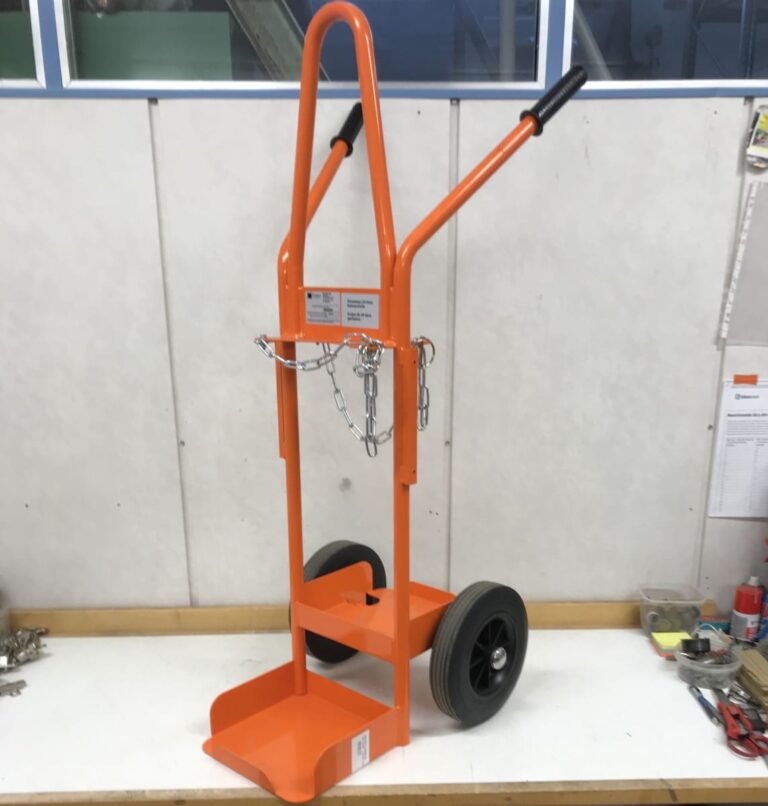 Kaasupullokärry umpikumipyörillä 2:lle 20 litran pullolle CTrolley