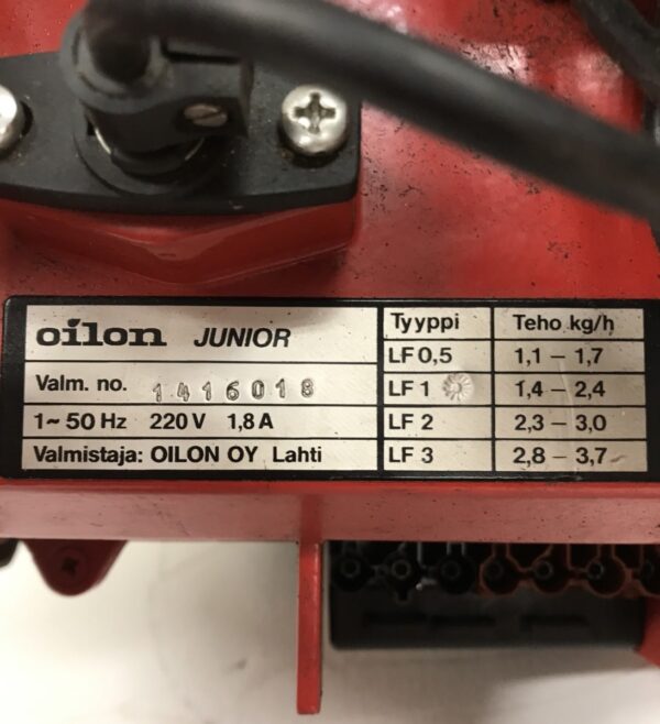 Öljypoltin Oilon Junior LF 1 1,4-2,4 kg/h