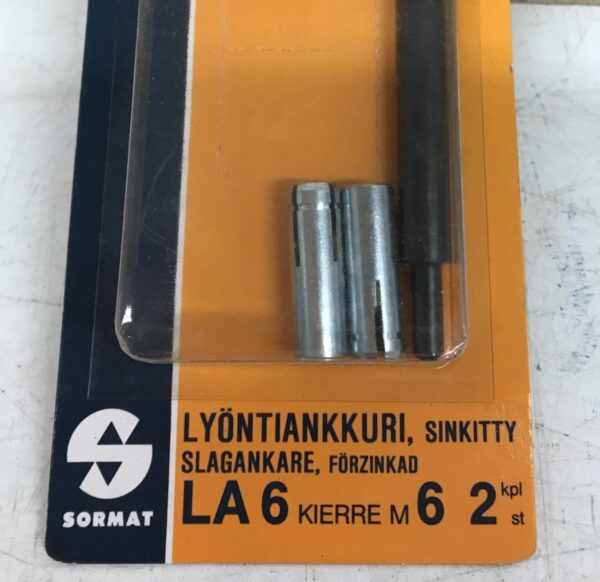 Lyöntiankkuri M6/8 × 25 mm työkalulla - Purkukolmio.fi