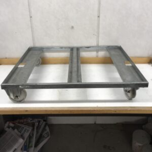 Kahden laatikon kuljetusteline kääntyvillä pyörillä 79x60 cm - Purkukolmio.fi