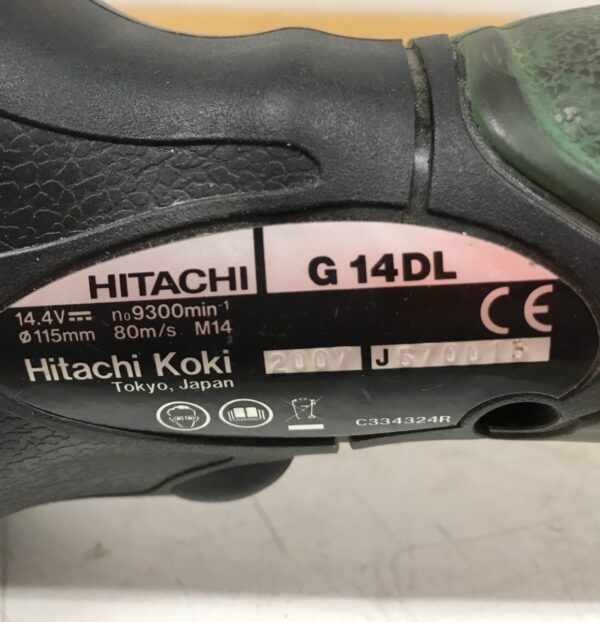 Akkukulmahiomakone Hitachi G 14DL 14,4 V - Purkukolmio.fi