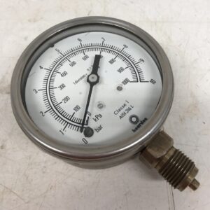 Haponkestävä painemittari Bourdon 0-10 bar - Purkukolmio.fi