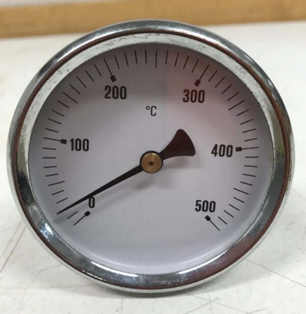 Savukaasulämpömittari 0-500°C näyttö 80 mm - Purkukolmio.fi