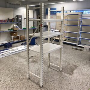 Valkoinen varastohylly 98 cm × 200 cm - Purkukolmio.fi