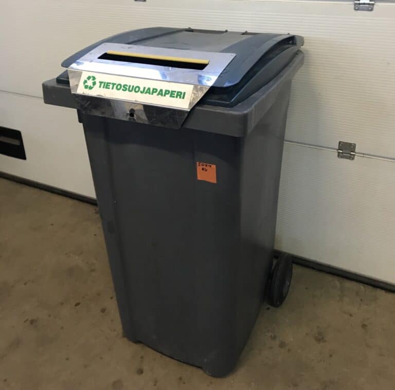 Tietosuojapapereiden keräysastia - Purkukolmio.fi