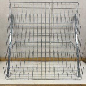 Lehtihylly kromattu 89 cm × 86 cm 5 – lokeroinen - Purkukolmio.fi