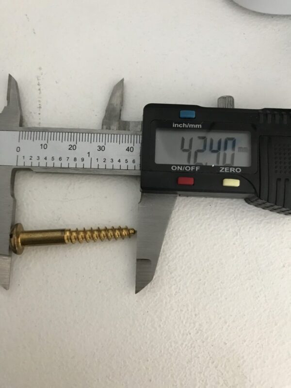 Messinkiruuvi 5x40 mm, kupukanta talttauralla 15 kpl - Purkukolmio Oy