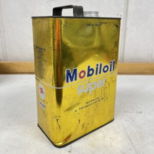 Vanha Mobiloil Super öljykanisteri - Purkukolmio.fi