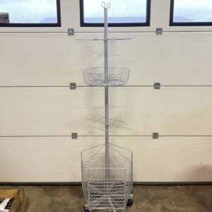 Pyörivä myyntiteline pyörillä - Purkukolmio.fi