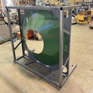 Kangaskartio 127 cm / 50 cm metallirungossa 130 cm × 130 cm - purkukolmio.fi