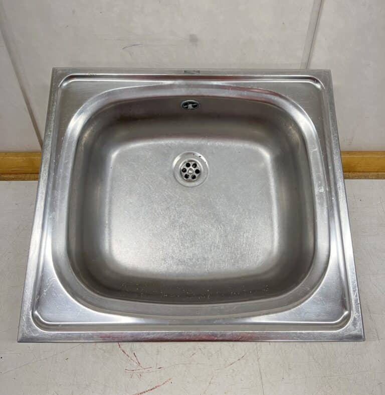 Ruostumaton pesuallas tasoon upotettava 50 cm × 44 cm - purkukolmio.fi