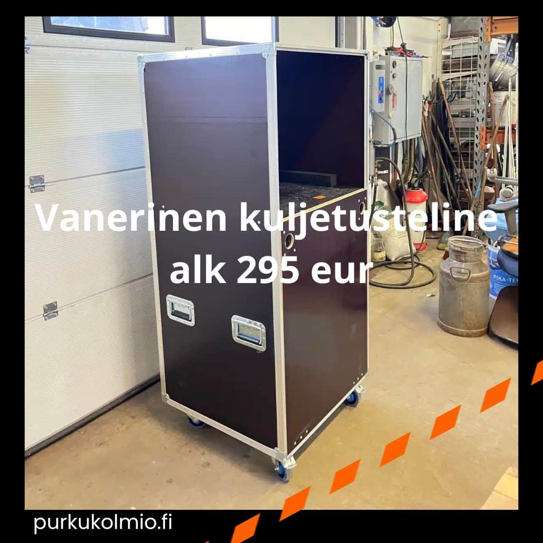 Vanerinen kuljetusteline - purkukolmio.fi