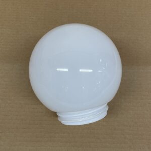 Pyöreä valkoinen opaalilasikupu 12,5 cm - purkukolmio.fi