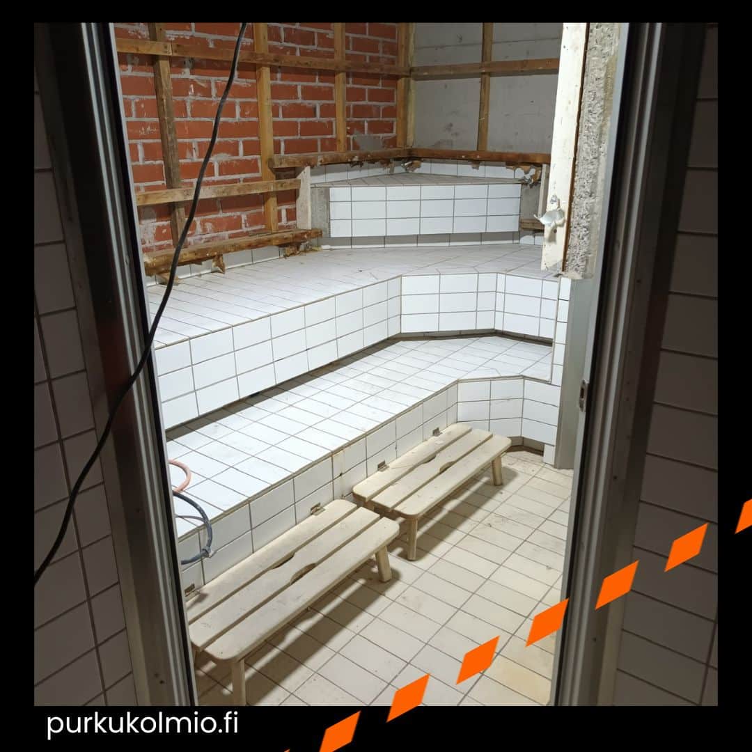 Betonirakenteiset saunanlauteet - purkukolmio.fi