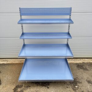 Myymälähylly pyörillä 4 hyllyä 92 cm x 124 cm - purkukolmio.fi