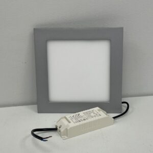 Upotettava alasvalo hopea 180 x 180 x 12,5 mm LED 8W  350mA - purkukolmio.fi