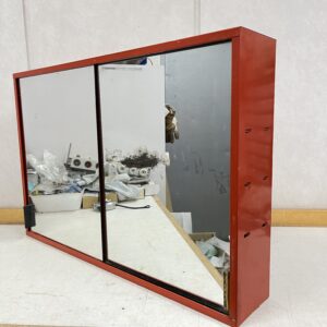 Vintage peilikaappi punainen 75 cm × 50 cm