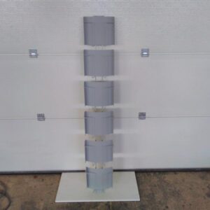 Esiteteline harmaa 6 lokeroinen